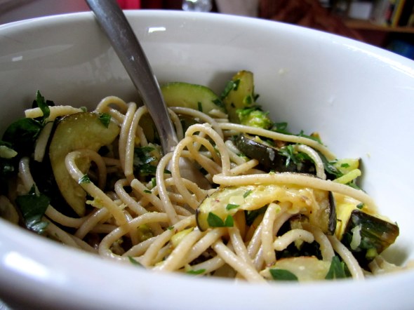 Green Pasta with Zucchini